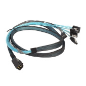 Кабель ACD-SFF8643-SATASB-08M-MR, Internal, HDmSAS SFF8643(x4) to 4x SATA w/SideBand, Metall Lockers, 75см