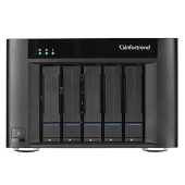 Платформа СХД Infortrend EonStor GSe Pro 100 5bay. desktop cloud-integrated unified storage, supports NAS, SAN, object protocol and Cloud gateway, including Intel Atom 2.4GHz 4C CPU, 1x4GB non-ECC, 4x1GbE(RJ45), 2x USB 2.0, 2x USB 3.0, 1x Host Board slot,