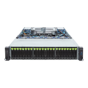 Серверная платформа Gigabyte R283-S92-AAJ1 2U, 2x LGA4189, 32x DDR5, 12x 2.5" SAS/SATA/NVME, 12x 2.5" SAS/SATA, 4x 2.5" SAS/SATA, 4x PCIE Gen5 x16, 2x 2000W