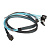 Кабель ACD-SFF8643-SATASB-08M-MR, Internal, HDmSAS SFF8643(x4) to 4x SATA w/SideBand, Metall Lockers, 75см
