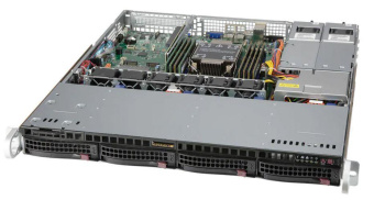 Серверная платформа SYS-510P-M 1U, 1xLGA4189, 8xDDR4, 4x3.5" SAS/SATA/NVME, 2x 1Gb RJ-45, 1x PCIE Gen4 x16, 2x M.2, 1x 500W