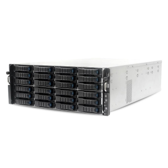 Платформа системного блока AIC HA401-VG_XP1-A401VG02 HA401-VG, 4U 24-bay storage server,24x SATA/SAS hot-swap 3.5»/2.5» universal bay, 2x canister,4x9mm 2.5» internal bay, 12G expander board with 2x SFF- 8643, 2x SFF 8644, 1300W 1+1 redundant power supply