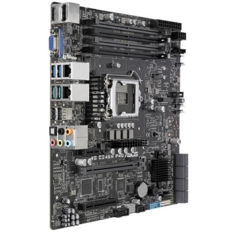 Материнская плата ASUS WS C246M PRO Mini-ATX, LGA 1151 (H4), 4x DDR4 DIMM (to 128GB ECC UDIMM), 6x USB 3.0/3.1 (4 rear), 68x SATA, 1x PCIE x16, 1x PCIE x8, 1x PCIE x1, 1xM.2 2280, LAN 2x 1Gb, Video AT2500, Audio RTL {5)