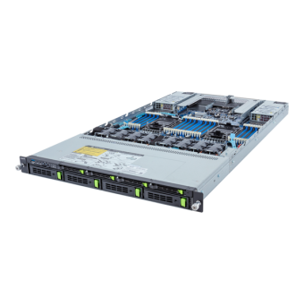 Серверная платформа Gigabyte R183-S91-AAD1 1U, 2x LGA4677, 32x DDR5, 4x 2.5" SAS/SATA/NVME, 4x 3.5" SAS/SATA/NVME, 2x PCIE Gen5 x16, 2x OCP 3.0 x16, 2x 1600W