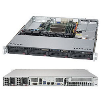 Платформа системного блока SuperMicro SYS-5019S-MR 1U Rackmount 813MFTQC-R407CB X11SSH-F SATA3, RAID 0, 1, 5, 10 support