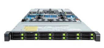 Серверная платформа Gigabyte R183-S92-AAD1 1U, 2x LGA4677, 32x DDR5, 12x 2.5" SAS/SATA/NVME, 2x PCIE Gen5 x16, 2x OCP 3.0 x16, 2x 1600W