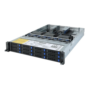 Платформа системного блока Gigabyte R282-Z93 2U, 2x Epyc 7002/7003 up to 240W, 32x DIMM DDR4, 12x 3.5" SAS/SATA, 2x 1Gb/s Intel I350-AM2, 5x PCIE Gen 4 x16 support 3x double slot GPU, 1x OCP 3.0 x16, 1x OCP 2.0 x8, 1x M.2 Gen4, AST2500, 2x 2000W (191245)
