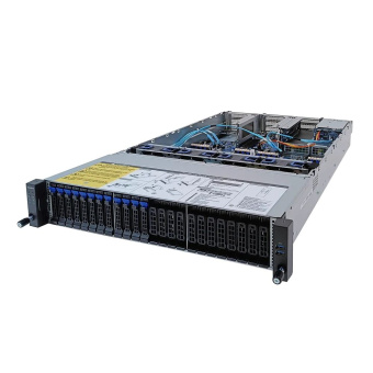 Платформа системного блока Gigabyte R282-Z97 2U, 2x Epyc 7002/7003, 32x DIMM DDR4, 12x 2.5" SAS/SATA upgradable to 24 NVME Gen4, 2x 2.5" SATA/SAS in rear side, 2x 1Gb/s Intel I350-AM2, 2x PCIE Gen 4 x16, 6x PCIE Gen 4 x8, 1x OCP 3.0 x16, 1x OCP 2.0 x8, 1x