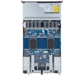 Серверная платформа Gigabyte R183-S90-AAV1 1U, 2x LGA4677, 32x DDR5, 4x 3.5" SAS/SATA/NVME, 2x PCIE Gen5 x16, 2x OCP 3.0 x16, 2x 1600W