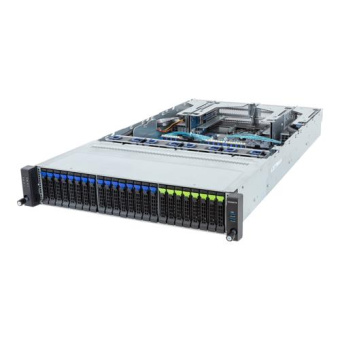 Серверная платформа Gigabyte R283-S92-AAJ3 2U, 2x LGA4677, 32x DDR5, 8x 2.5" NVME, 16x 2.5" SAS/SATA, 4x PCIE Gen5 x16, 2x PCIE Gen5 x8, 2x OCP 3.0 x16, 2x 2000W