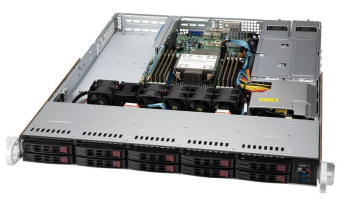 Серверная платформа SuperMicro SYS-110P-WR 1U, 1x LGA4189, 8x DDR4, 6x 2.5" SAS/SATA + 4x 2.5" SAS/SATA/NVMe, 2x 1Gb RJ-45, 3x PCIE Gen4, 1x M.2, 2x 750W