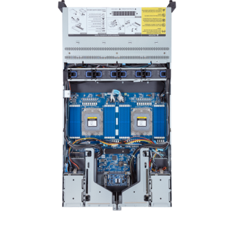 Серверная платформа Gigabyte R283-Z90-AAD2 2U, 2x SP5, 24x DDR5, 4x 3.5" SAS/SATA/NVME, 8x 3.5" SAS/SATA, 4x 2.5" SAS/SATA, 4x PCIE Gen5 x16, 2x OCP 3.0 x16, 2x 1600W