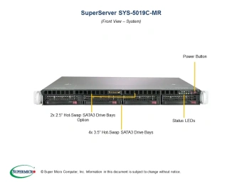 Серверная платформа SuperMicro SYS-5019C-MR 1U, 1x LGA1151, 4x DDR4, 4x 3.5" SAS/SATA, 2x 1Gb RJ-45, 2x PCIE Gen3, 2x M.2, 2x 400W