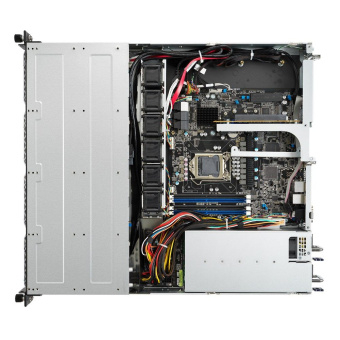 Платформа системного блока ASUS RS300-E11-RS4 1U, LGA1200, 4xDDR4, 4x3.5 (1xSFF8643, 2xNVME on the backplane,), DVDRW, 2x1GbE, 1xM.2 SATA/PCIE 2280, optional ASMB10-iKVM, HDMI (from CPU), 2x450W