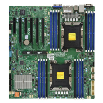 Материнская плата SuperMicro Материнcкая плата SuperMicro MBD-X11DPI-N-B E-ATX Up to 2TB 3DS ECC RDIMM 14 SATA3 4 USB 2.0 ports 5 USB 3.0 ports 1 VGA port, 2x1GbE (272242) (incl. 1x I/O Shield MCP-260-00042-0N, 2x CBL-0044L )