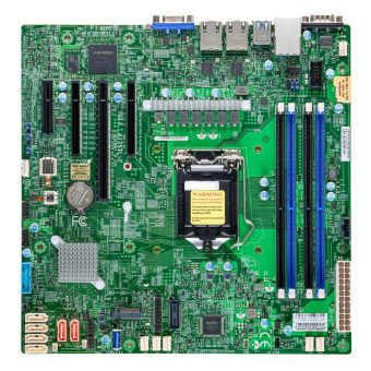 Материнская плата SuperMicro MBD-X12STL-F-B I (1*LGA1200, 4*DDR4(3200), 6*SATA3, 1*M.2, 3*PCIE, 2*1Glan)