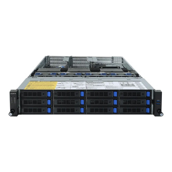 Платформа системного блока Gigabyte R282-Z93 2U, 2x Epyc 7002/7003 up to 240W, 32x DIMM DDR4, 12x 3.5" SAS/SATA, 2x 1Gb/s Intel I350-AM2, 5x PCIE Gen 4 x16 support 3x double slot GPU, 1x OCP 3.0 x16, 1x OCP 2.0 x8, 1x M.2 Gen4, AST2500, 2x 2000W (191245)