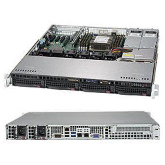 Платформа системного блока SuperMicro Bad Pack SYS-5019P-MTR 1U, 1xLGA3647, iC621, 8xDDR4, up to 4x3.5,  2x10GbE, IPMI, 2x400W (CSE-813MFTQC-R407CB  X11SPi-TF) (263752)