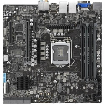 Материнская плата ASUS WS C246M PRO Mini-ATX, LGA 1151 (H4), 4x DDR4 DIMM (to 128GB ECC UDIMM), 6x USB 3.0/3.1 (4 rear), 68x SATA, 1x PCIE x16, 1x PCIE x8, 1x PCIE x1, 1xM.2 2280, LAN 2x 1Gb, Video AT2500, Audio RTL {5)