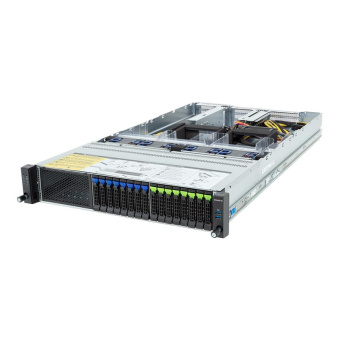 Серверная платформа Gigabyte R283-ZF1-AAL1 2U, 2x SP5, 24x DDR5(, 4x 2.5" SAS/SATA/NVME, 4x 2.5" NVME, 8x 2.5" SAS/SATA,  5x PCIE Gen5 x16, 1x OCP 3.0 x16, 2x 2700W
