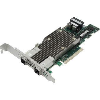 RAID-контроллер Broadcom 9480-8I8e SGL (05-50031-00) PCIe 3.1 x8 LP, SAS/SATA/NVMe, RAID 0,1,5,6,10,50,60, 16port(2 * int SFF8643 + 2 * ext SFF8644), 4GB Cache, 3516ROC RTL {5}, (003624)