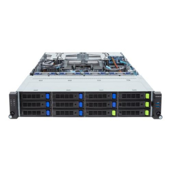 Серверная платформа Gigabyte R283-S91-AAJ1 2U, 2x LGA4677, 32x DDR5, 4x 3.5" SAS/SATA/NVME, 8x 3.5" SAS/SATA, 2x 2.5" SAS/SATA, 6x PCIE Gen5 x16, 2x PCIE Gen5 x8, 2x OCP 3.0 x16, 2x 2000W