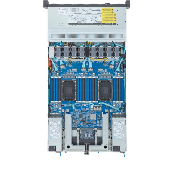 Серверная платформа Gigabyte R183-S92-AAV2 1U, 2x LGA4677, 32x DDR5, 4x 2.5" SAS/SATA/NVME, 8x 2.5" SAS/SATA, 2x PCIE Gen5 x16, 2x OCP 3.0 x16, 2x 1600W