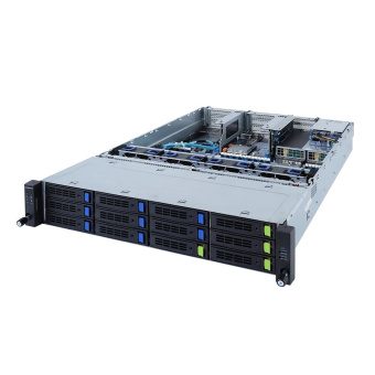 Платформа системного блока Gigabyte R282-3C1 2U, 2x LGA4189, 32x DIMM DDR4, 12x 3.5" SAS/SATA with expander 4x NVME Gen4, 2x 2.5" SATA/SAS in rear side, 2x 1Gb/s Intel I350-AM2, 3x PCIE Gen 4 x16, 4x PCIE Gen 4 x8, 1x OCP 3.0 x16, 1x OCP 2.0 x8, AST2600,
