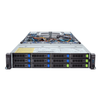 Серверная платформа Gigabyte R283-Z90-AAD2 2U, 2x SP5, 24x DDR5, 4x 3.5" SAS/SATA/NVME, 8x 3.5" SAS/SATA, 4x 2.5" SAS/SATA, 4x PCIE Gen5 x16, 2x OCP 3.0 x16, 2x 1600W