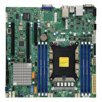 Материнская плата SuperMicro MBD-X11SPM-F-B (1*LGA3647, 6*DDR4(2933), 12*SATA3, 1*M.2, 3*PCIE, 2*1Glan)