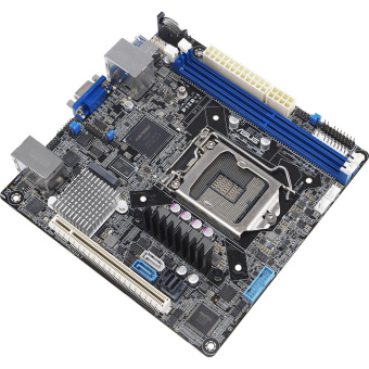 Материнская плата ASUS P12R-I Mini-ITX, LGA 1200, 2x DDR4 DIMM (to 64GB ECC UDIMM), 6x USB 3.0 (4 rear), 6x SATA (4 in MiniSAS HD), 1x PCIE x16, 1xM.2 2280, LAN 2x 1Gb, Video AST2600, IPMI Option (507604)