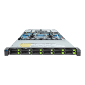 Серверная платформа Gigabyte R183-S92-AAV1 1U, 2x LGA4677, 32x DDR5, 12x 2.5" SAS/SATA/NVME, 2x PCIE Gen5 x16, 2x OCP 3.0 x16, 2x 1600W