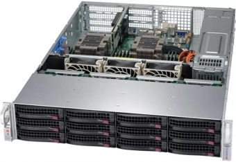 Серверная платформа SYS-6029P-WTRT 2U, 2x LGA3647, 12x DDR4, 8x 3.5" SAS/SATA, 4x 3.5" SAS/SATA/NVME, 2x 10Gb RJ-45, 5x PCIE Gen3, 1x M.2, 2x 1200W