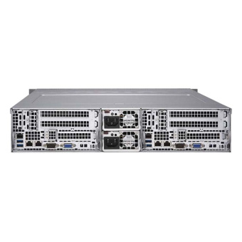 Платформа системного блока SuperMicro SYS-6029TR-DTR 2*node 2*LGA3647, C621, 8*DDR4(2933, 6*3.5" HS SATA3, 2*PCIE, 2*Glan, IPMI lan, 2*USB 3.0, VGA, COM 2*1200W