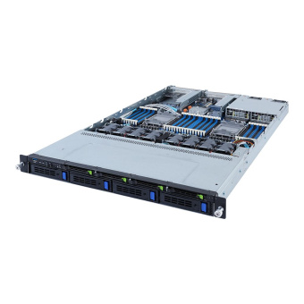 Платформа системного блока Gigabyte R182-M80 1U, 2x LGA4189, 32x DIMM DDR4, 4x 3.5" SAS/SATA, 4x 2.5" 9.5 mm SATA/NVME Gen 4, 2x 1Gb/s Intel I350-AM2, 2x PCIE Gen 4 x16, 1x OCP 3.0 x16, 1x OCP 2.0 x8, AST2600, 2x 1300W